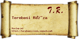 Terebesi Róza névjegykártya